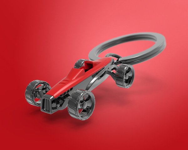 Metalmorphose-Yarış Arabası Kırmızı-Anahtarlık-2-Milagron.com