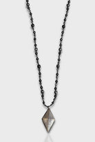 Mey Atelier-Barlas – Siyah Hematit Lava Antika Bronz Uçlu Unisex Kolye-Kolye-1-Milagron.com