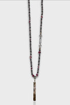 Mey Atelier-Maison - Lal Taşı Onyx Bronz Uçlu Unisex Kolye-Kolye-1-Milagron.com