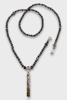 Mey Atelier-Maison - Lal Taşı Onyx Bronz Uçlu Unisex Kolye-Kolye-2-Milagron.com