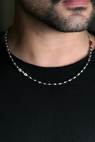 Mey Atelier-Royal Black –coral Silver Black Pearl Unisex Necklace-Kolye-3-Milagron.com
