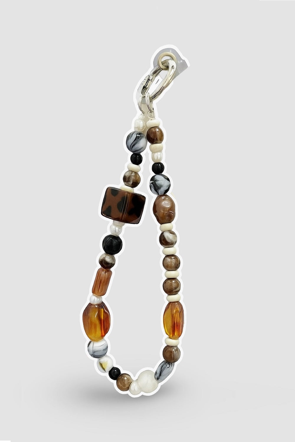 Amber Beaded Telefon Charm - 0