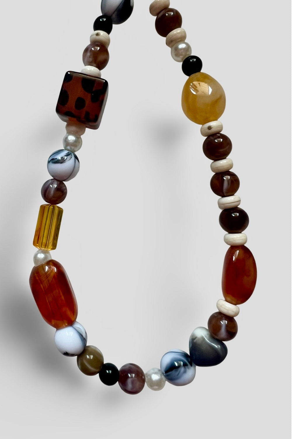 Amber Beaded Telefon Charm - 2