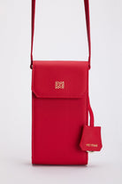 Meyfar-Kırmızı Deri Kartlık - Telefon Bölmeli Çanta-Omuz Çantası-1-Milagron.com