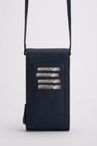 Meyfar-Lacivert Deri Kartlık - Telefon Bölmeli Çanta-Omuz Çantası-2-Milagron.com