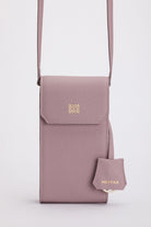 Meyfar-Lila Deri Kartlık - Telefon Bölmeli Çanta-Omuz Çantası-1-Milagron.com