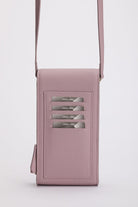 Meyfar-Lila Deri Kartlık - Telefon Bölmeli Çanta-Omuz Çantası-2-Milagron.com