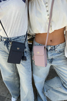 Meyfar-Lila Deri Kartlık - Telefon Bölmeli Çanta-Omuz Çantası-4-Milagron.com