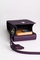 Meyfar-Mürdüm Deri Kartlık - Telefon Bölmeli Çanta-Omuz Çantası-3-Milagron.com