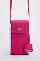 Meyfar-Pembe Deri Kartlık - Telefon Bölmeli Çanta-Omuz Çantası-1-Milagron.com