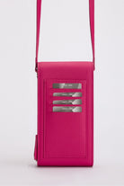 Meyfar-Pembe Deri Kartlık - Telefon Bölmeli Çanta-Omuz Çantası-2-Milagron.com