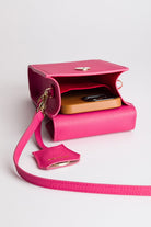 Meyfar-Pembe Deri Kartlık - Telefon Bölmeli Çanta-Omuz Çantası-3-Milagron.com