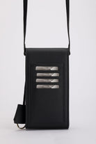 Meyfar-Siyah Deri Kartlık - Telefon Bölmeli Çanta-Omuz Çantası-2-Milagron.com