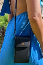 Meyfar-Siyah Deri Kartlık - Telefon Bölmeli Çanta-Omuz Çantası-4-Milagron.com