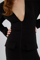 Meyra Avci Studio-Black Jacket Dress-Elbise-2-Milagron.com
