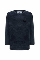 Midground-NITECALL- Drop# M137A -Long Sleeved Indigo Top-Sweatshirts & Hoodies-1-Milagron.com