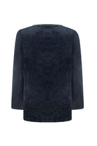 Midground-NITECALL- Drop# M137A -Long Sleeved Indigo Top-Sweatshirts & Hoodies-2-Milagron.com