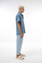 Midground-Polo Yaka Denim Gömlek-Gömlek-3-Milagron.com