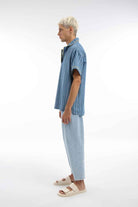 Midground-Polo Yaka Denim Gömlek-Gömlek-4-Milagron.com