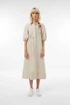 Midground-Sırt Dekolteli Gömlek Elbise-Elbise-1-Milagron.com