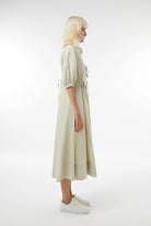 Midground-Sırt Dekolteli Gömlek Elbise-Elbise-2-Milagron.com