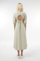 Midground-Sırt Dekolteli Gömlek Elbise-Elbise-3-Milagron.com