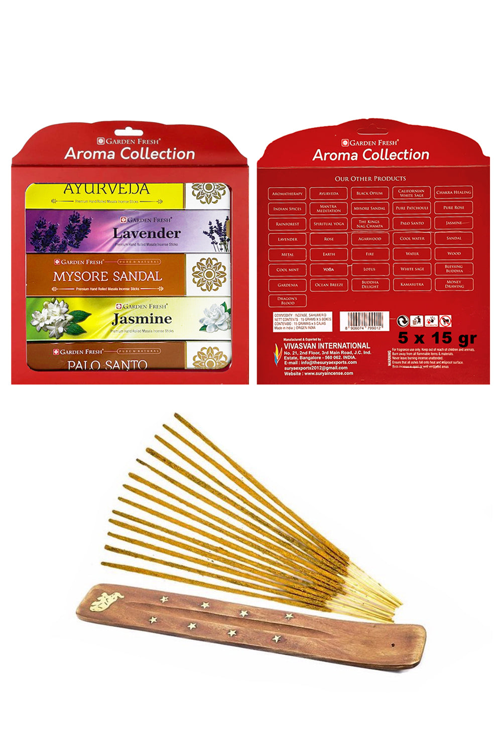 Miebox Rituals-Garden Fresh Aroma Collection Incense 5'li Premium Hand Rolled Tütsü-Tütsü-1-Milagron.com