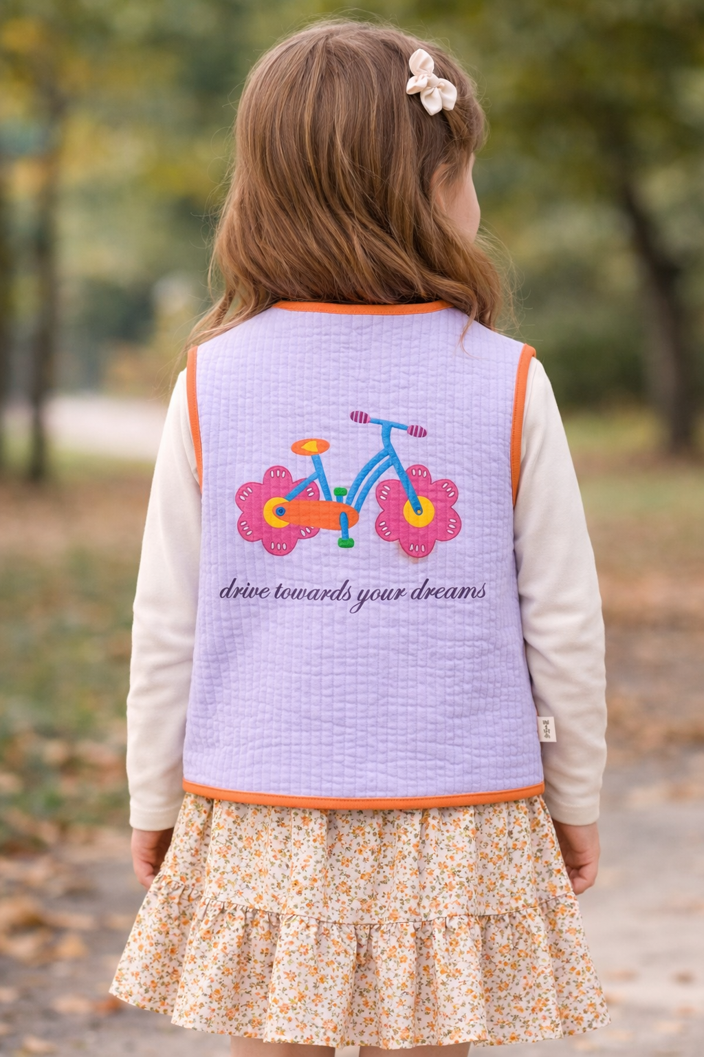 Dreams Kapitone Yelek Floral Lila - 1