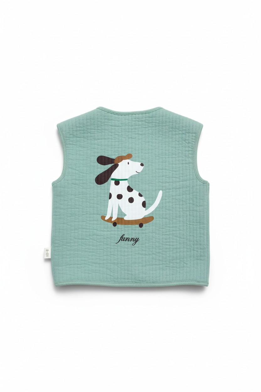 Funny Dog Kapitone Yelek Mint - 1