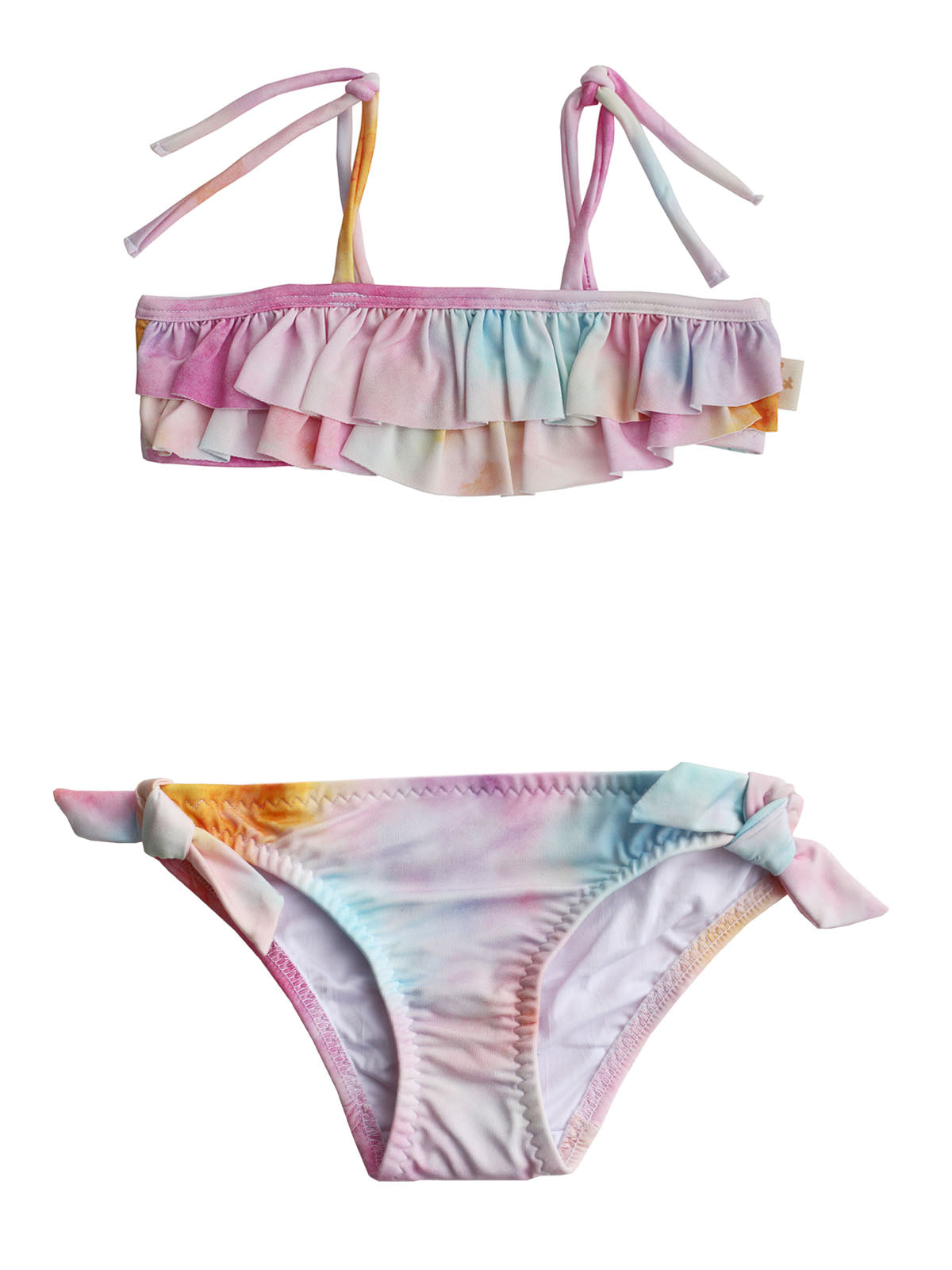 Uv Korumalı Fırfırlı Tie Dye Bikini Set - 3