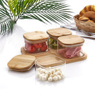 Mien 4'lü Bambu Kapaklı Borosilikat CamKahvaltılık M0002