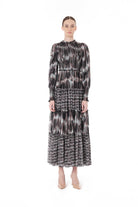 Miha-Bati̇k Desenli̇ Uzun Elbi̇se-Elbise-1-Milagron.com