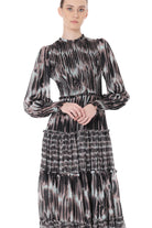 Miha-Bati̇k Desenli̇ Uzun Elbi̇se-Elbise-4-Milagron.com