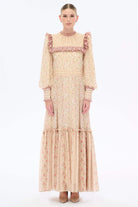 Miha-Çi̇çek Baskılı Elbi̇se-Elbise-1-Milagron.com