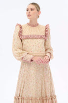 Miha-Çi̇çek Baskılı Elbi̇se-Elbise-2-Milagron.com