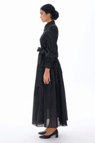 Miha-Dantel Şeri̇t Detaylı Tafta Elbi̇se-Elbise-2-Milagron.com