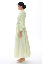 Miha-Dantel Şeri̇t Detaylı Tafta Elbi̇se-Elbise-6-Milagron.com