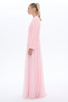 Miha-Empi̇rde Detayli Elbi̇se Pembe-3-Milagron.com