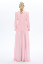 Miha-Empi̇rde Detayli Elbi̇se Pembe-4-Milagron.com
