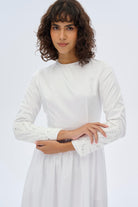 Miha-Eteği̇ Brodeli̇ Tafta Elbi̇se-Elbise-2-Milagron.com