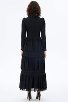 Miha-Eteği̇ Büzgü Dantelli̇ Elbi̇se-Elbise-7-Milagron.com