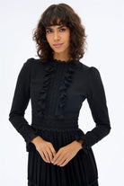 Miha-Eteği̇ Büzgü Dantelli̇ Elbi̇se-Elbise-8-Milagron.com