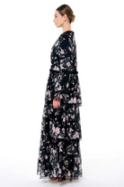 Miha-Eteği̇ Kat Kat Dantel Detaylı Elbi̇se-Elbise-10-Milagron.com