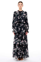 Miha-Eteği̇ Kat Kat Dantel Detaylı Elbi̇se-Elbise-9-Milagron.com