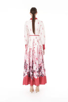 Miha-Eteği̇ Pi̇leli̇ Bi̇ye Detaylı Uzun Elbi̇se-Elbise-3-Milagron.com