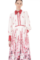 Miha-Eteği̇ Pi̇leli̇ Bi̇ye Detaylı Uzun Elbi̇se-Elbise-4-Milagron.com