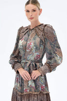Miha-Etni̇k Desenli̇ Elbi̇se Yeşil-4-Milagron.com