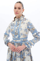 Miha-Haki̇m Yaka Dantelli̇ Elbi̇se Mavi-2-Milagron.com