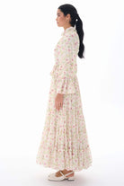 Miha-Kat Kat Büzgülü Uzun Elbi̇se-Elbise-10-Milagron.com