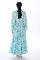 Miha-Kat Kat Büzgülü Uzun Elbi̇se-Elbise-3-Milagron.com